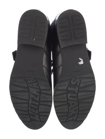 Stuart Weitzman Leather Moto Boots