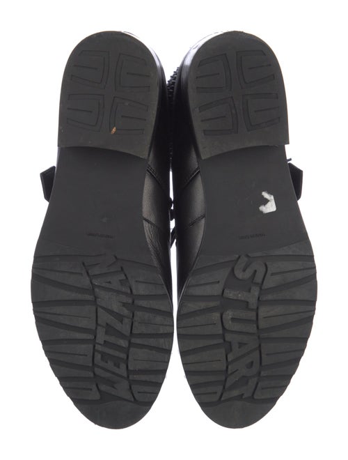 Stuart Weitzman Leather Moto Boots