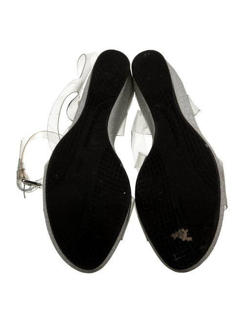 Stuart Weitzman PVC Glitter Accents Espadrilles