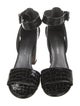 Stuart Weitzman Patent Leather Cutout Accent Sandals