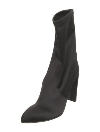 Stuart Weitzman Satin Sock Boots