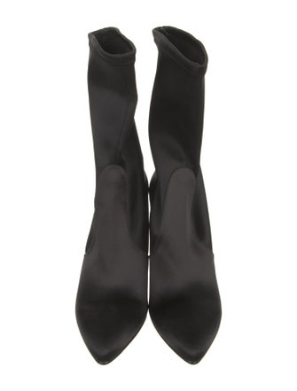 Stuart Weitzman Satin Sock Boots