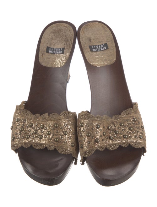 Stuart Weitzman Suede Slides