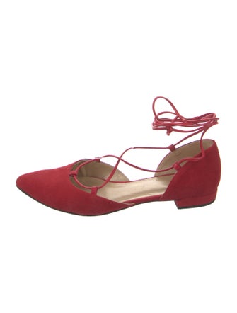 Stuart Weitzman Suede D'Orsay Flats