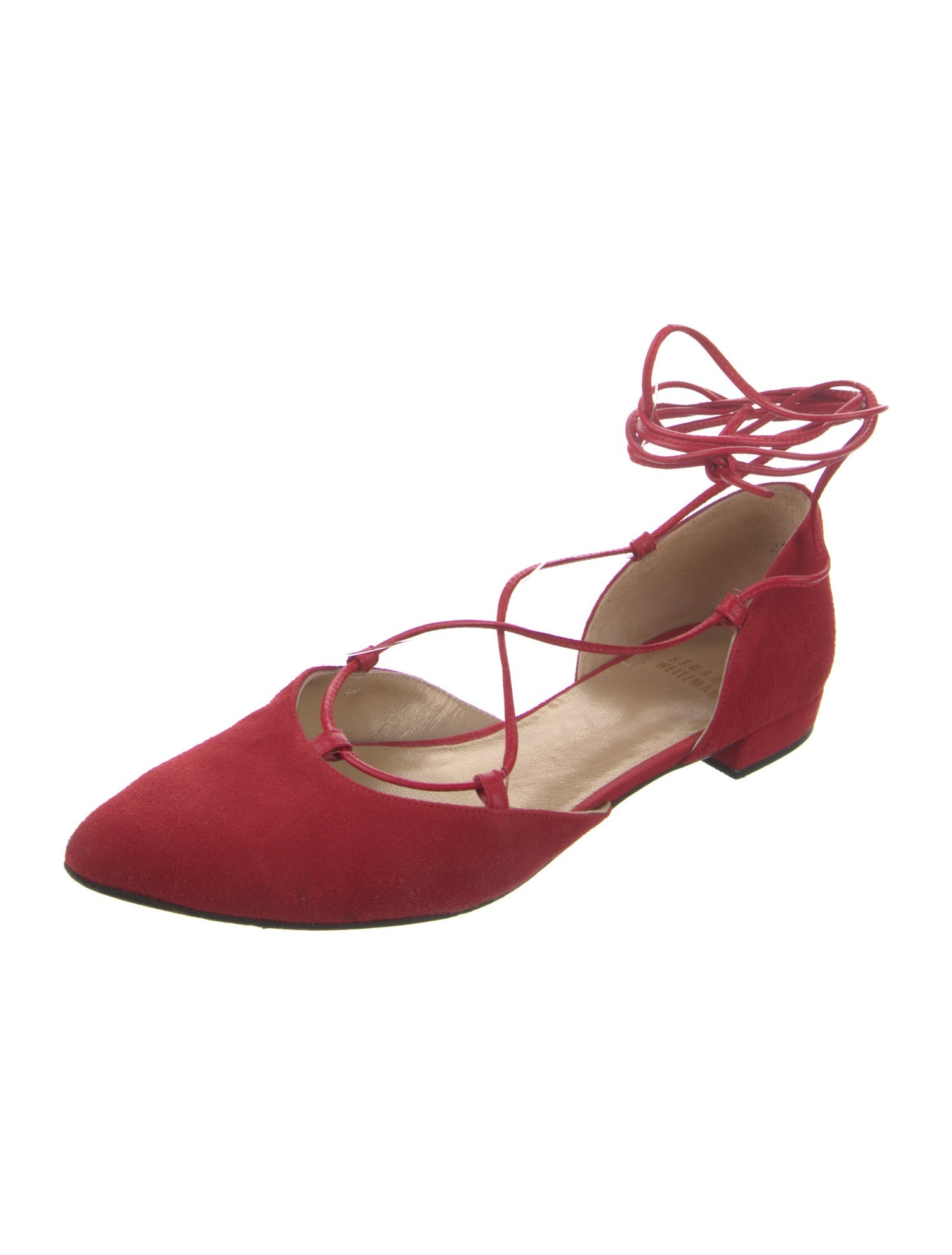 Stuart Weitzman Suede D'Orsay Flats
