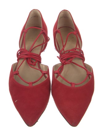 Stuart Weitzman Suede D'Orsay Flats