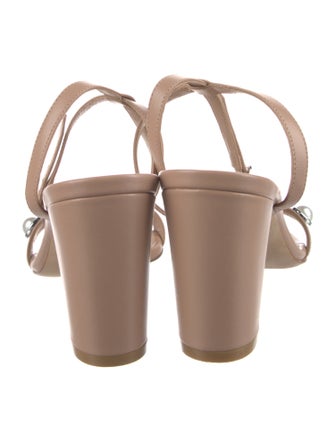 Stuart Weitzman Leather Studded Accents Sandals