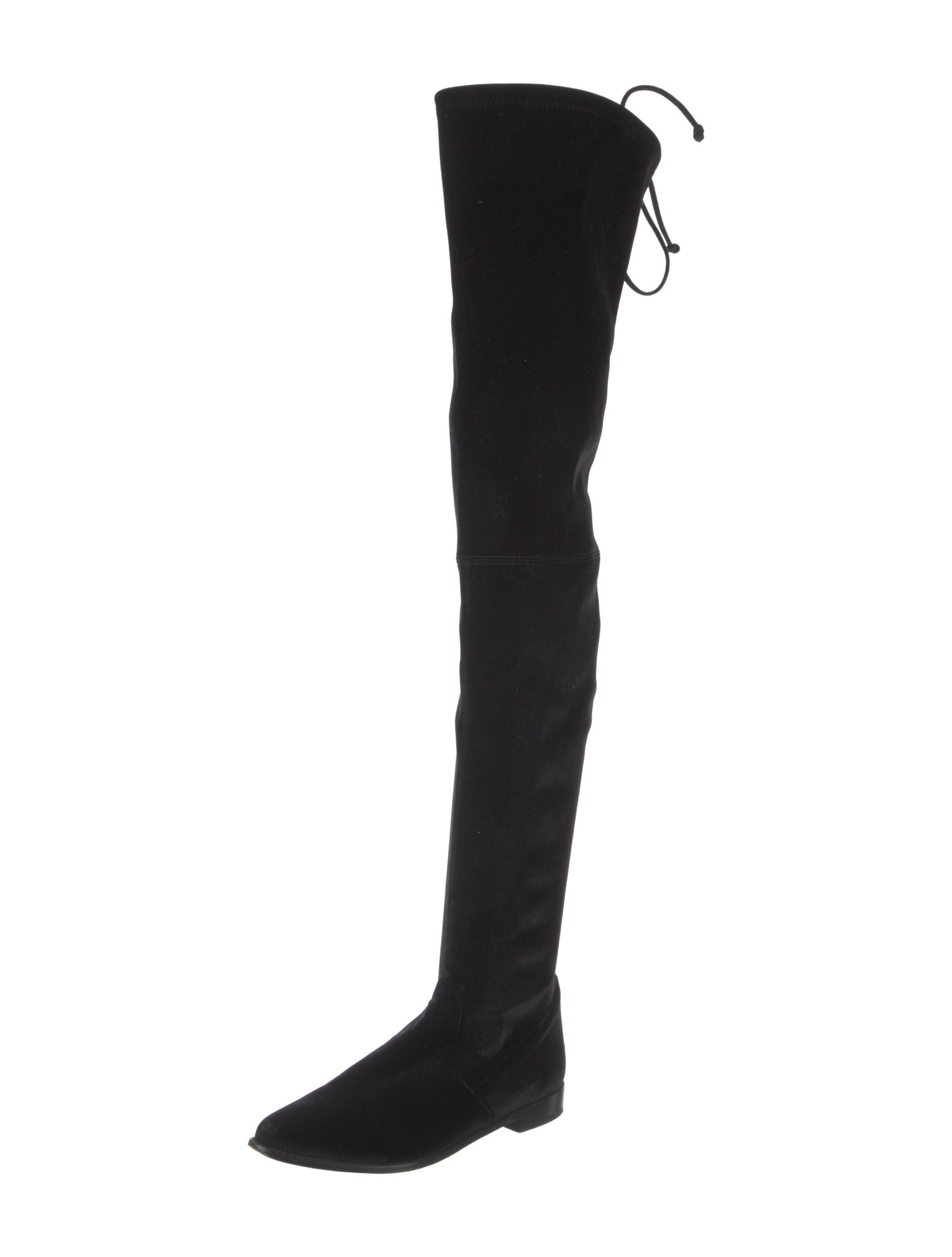 Stuart Weitzman Velvet Lace-Up Boots