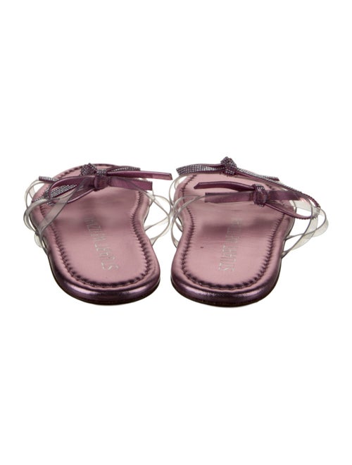 Stuart Weitzman PVC Bow Accents Slides