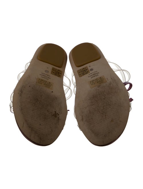 Stuart Weitzman PVC Bow Accents Slides