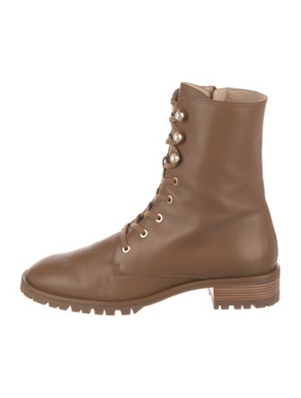 Stuart Weitzman Leather Combat Boots