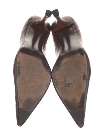 Stuart Weitzman Embossed Leather Animal Print Pumps