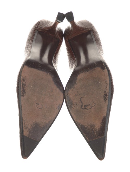 Stuart Weitzman Embossed Leather Animal Print Pumps