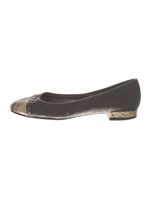 Stuart Weitzman Leather Animal Print Ballet Flats