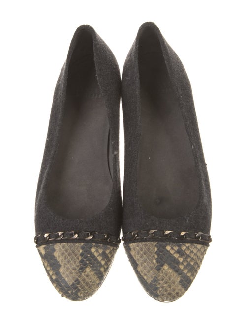 Stuart Weitzman Leather Animal Print Ballet Flats