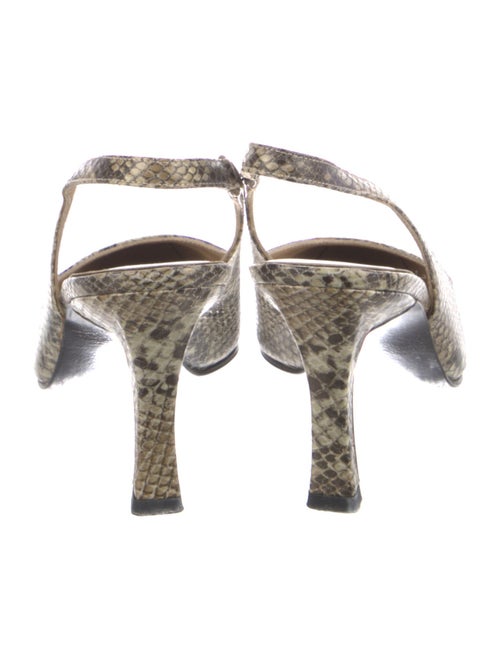 Stuart Weitzman Embossed Leather Animal Print Slingback Pumps