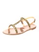 Stuart Weitzman Rubber Studded Accents T-Strap Sandals