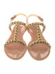 Stuart Weitzman Rubber Studded Accents T-Strap Sandals