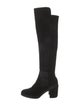 Stuart Weitzman Suede Leather Trim Embellishment Boots