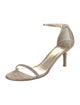 Stuart Weitzman Canvas Glitter Accents Sandals