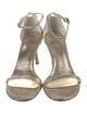 Stuart Weitzman Canvas Glitter Accents Sandals