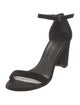 Stuart Weitzman Suede Leather Trim Embellishment Sandals