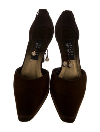 Stuart Weitzman Crystal Embellishments D'Orsay Pumps