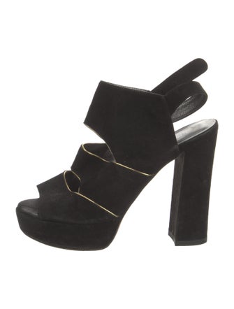 Stuart Weitzman Suede Slingback Sandals