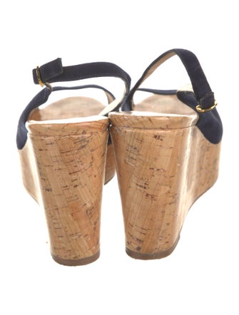 Stuart Weitzman Suede Colorblock Pattern Slingback Pumps