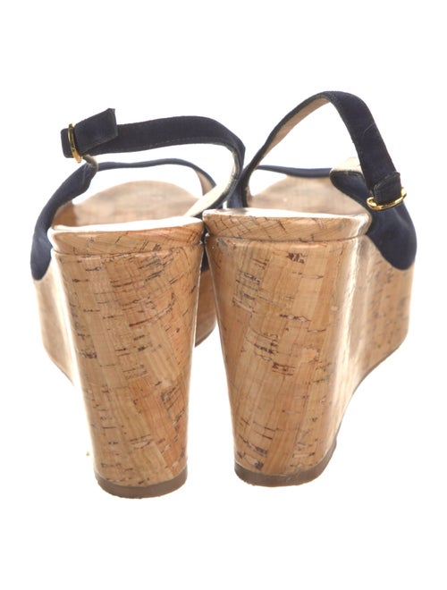 Stuart Weitzman Suede Colorblock Pattern Slingback Pumps