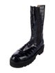 Stuart Weitzman Embossed Leather Combat Boots