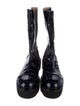 Stuart Weitzman Embossed Leather Combat Boots