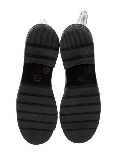 Stuart Weitzman Embossed Leather Combat Boots