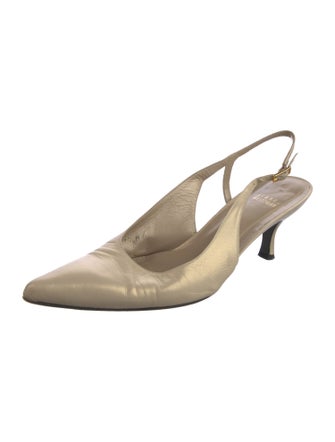 Stuart Weitzman Leather Slingback Pumps