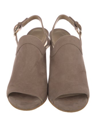 Stuart Weitzman Suede Slingback Sandals