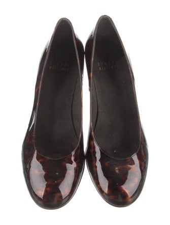 Stuart Weitzman Patent Leather Animal Print Pumps