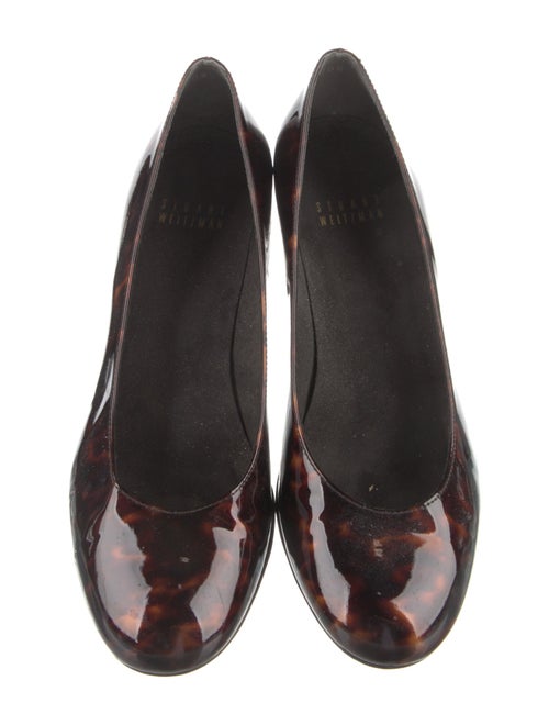 Stuart Weitzman Patent Leather Animal Print Pumps
