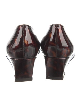 Stuart Weitzman Patent Leather Animal Print Pumps