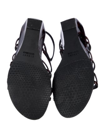 Stuart Weitzman Patent Leather Gladiator Sandals