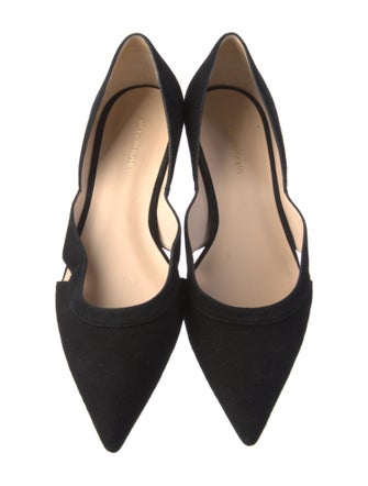 Stuart Weitzman Suede D'Orsay Flats