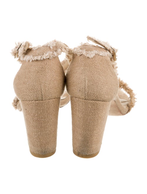 Stuart Weitzman Canvas Animal Print Sandals