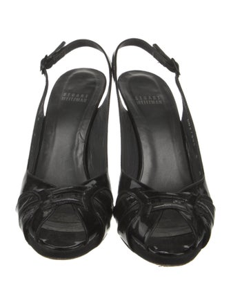 Stuart Weitzman Patent Leather Slingback Pumps