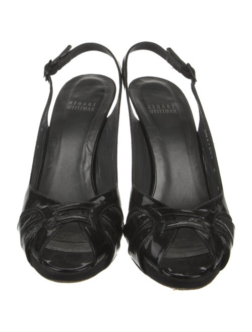 Stuart Weitzman Patent Leather Slingback Pumps