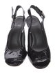 Stuart Weitzman Patent Leather Slingback Sandals