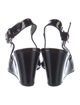 Stuart Weitzman Patent Leather Slingback Sandals