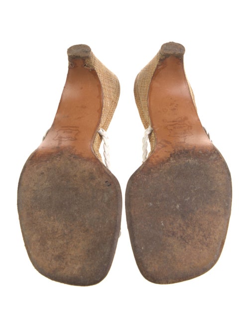 Stuart Weitzman Leather Braided Accents Slides