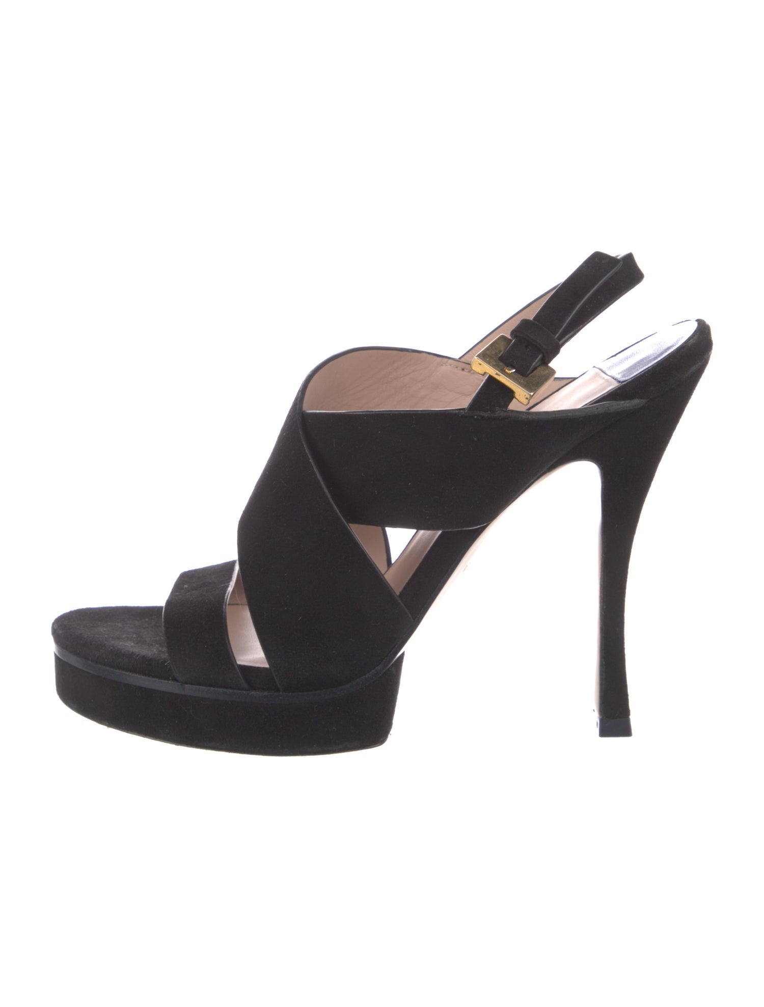 Stuart Weitzman Suede Slingback Sandals