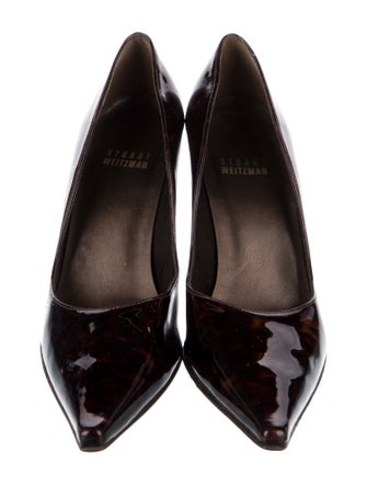 Stuart Weitzman Patent Leather Animal Print Pumps