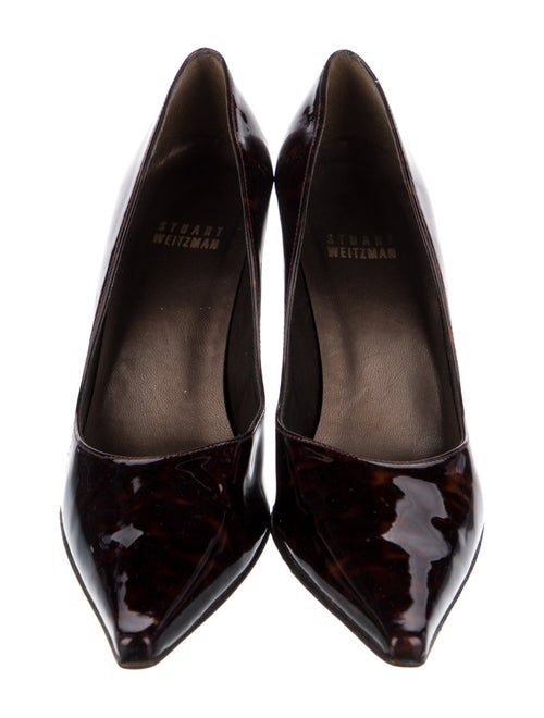 Stuart Weitzman Patent Leather Animal Print Pumps