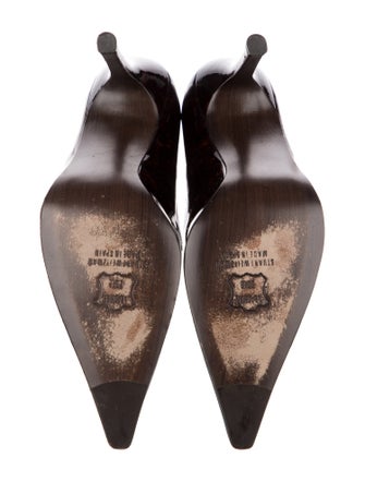 Stuart Weitzman Patent Leather Animal Print Pumps